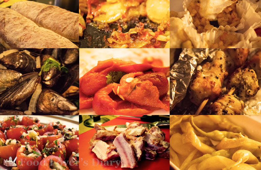 A mosaic image of Tapas dishes