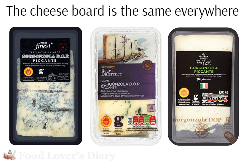 Three packs of Gorgonzola Piccante
